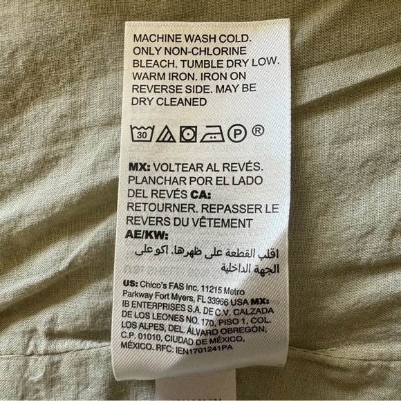 NEW! Chico’s Beaded Utility Jacket LS Jacket Vintage Sage NWT - Picture 8 of 10